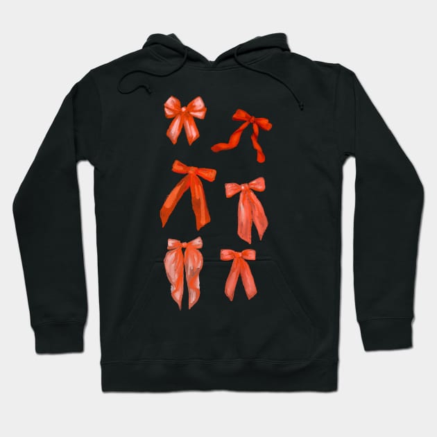 Charming Red Bows Collection - Add a Touch of Elegance Hoodie by AKart19